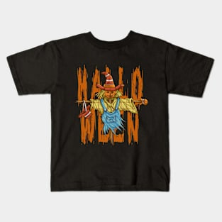 Halloween for the Scarecrow design Kids T-Shirt